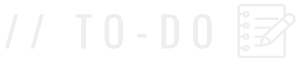 // TO-DO